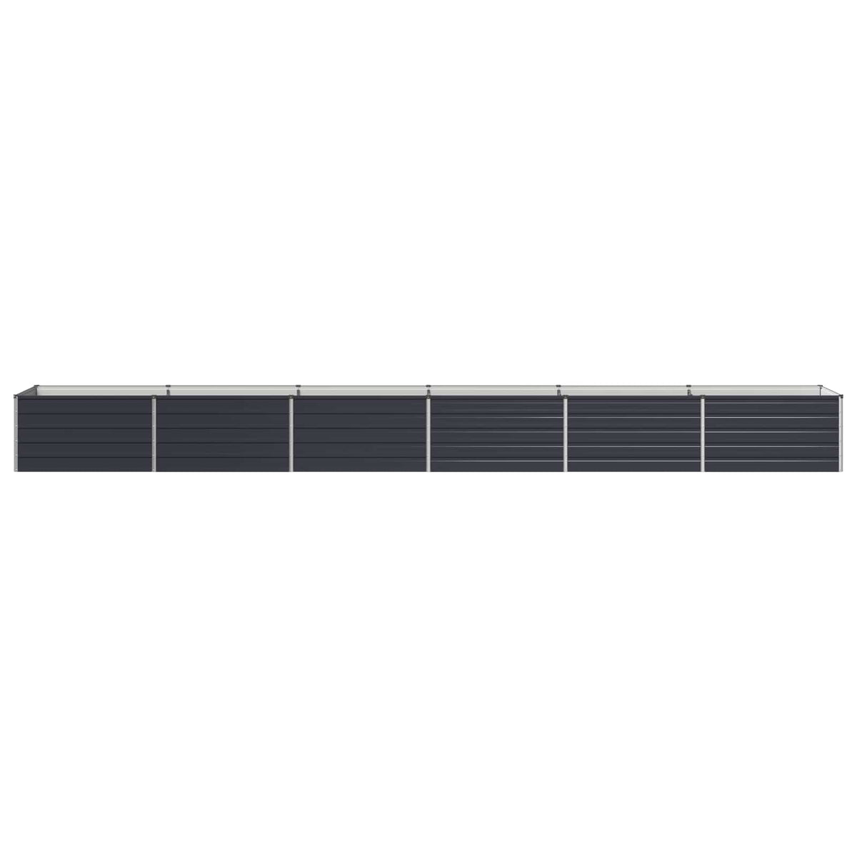vidaXL Raised Garden Bed Anthracite 600 x 80 x 55 cm Galvanised Steel