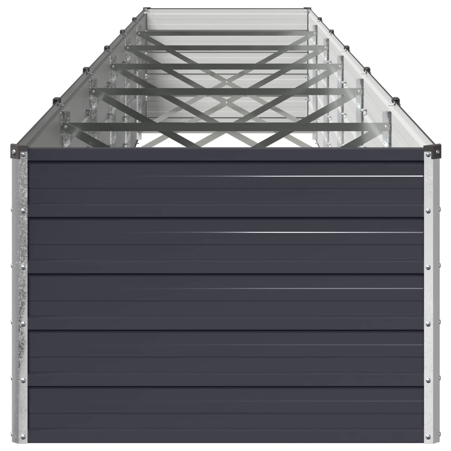 vidaXL Raised Garden Bed Anthracite 600 x 80 x 55 cm cold-rolled steel