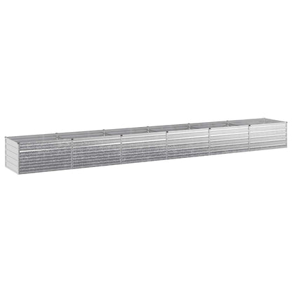 vidaXL Raised Garden Bed Silver 600 x 80 x 55 cm galvanized