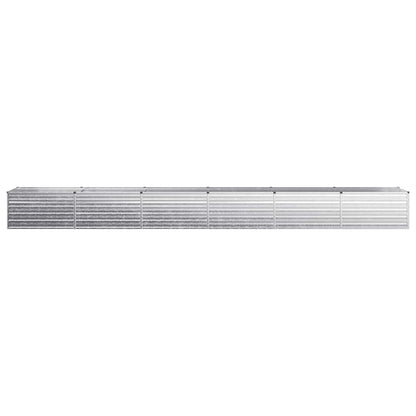 vidaXL Raised Garden Bed Silver 600 x 80 x 55 cm galvanized