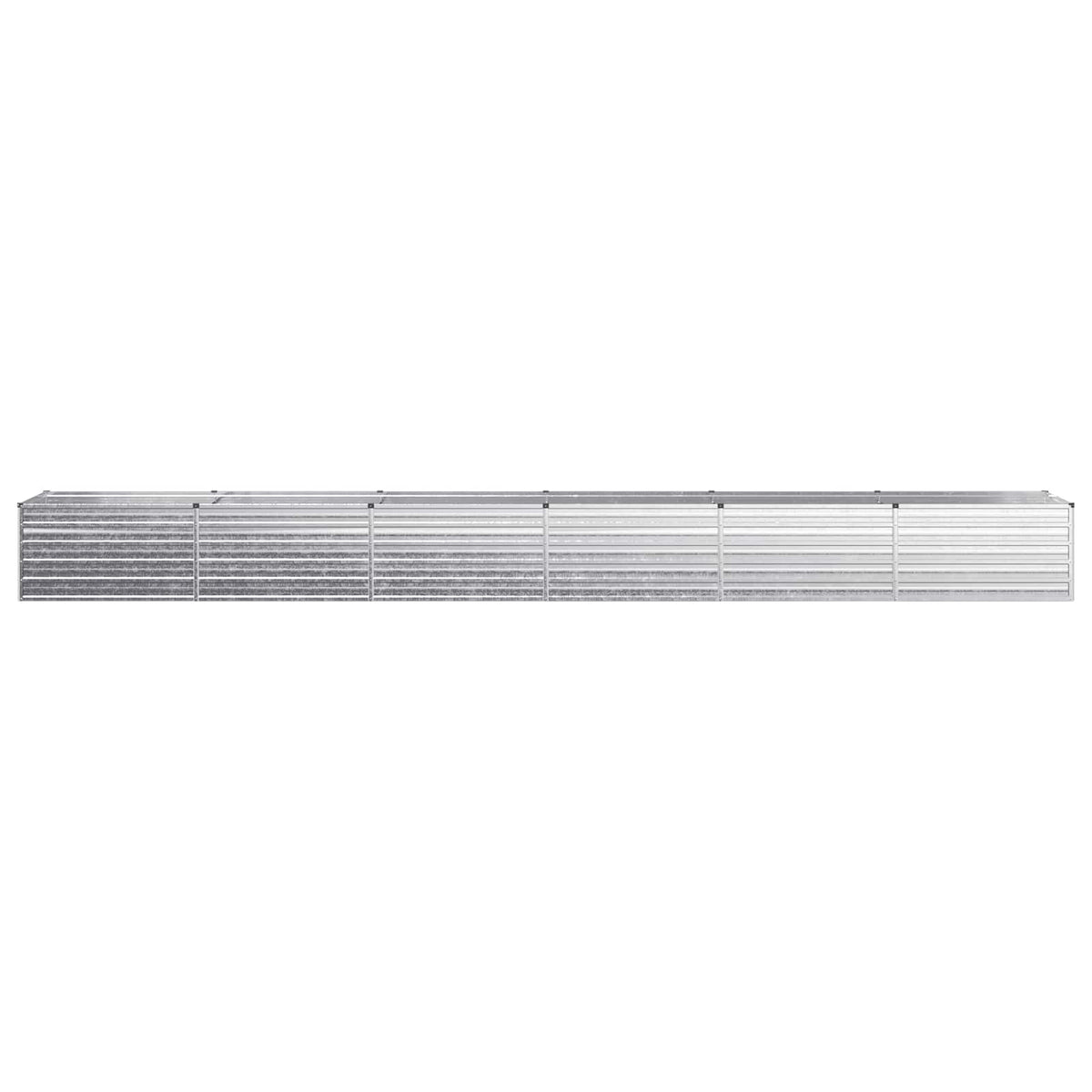 vidaXL Raised Garden Bed Galvanised Silver 600 x 80 x 55 cm