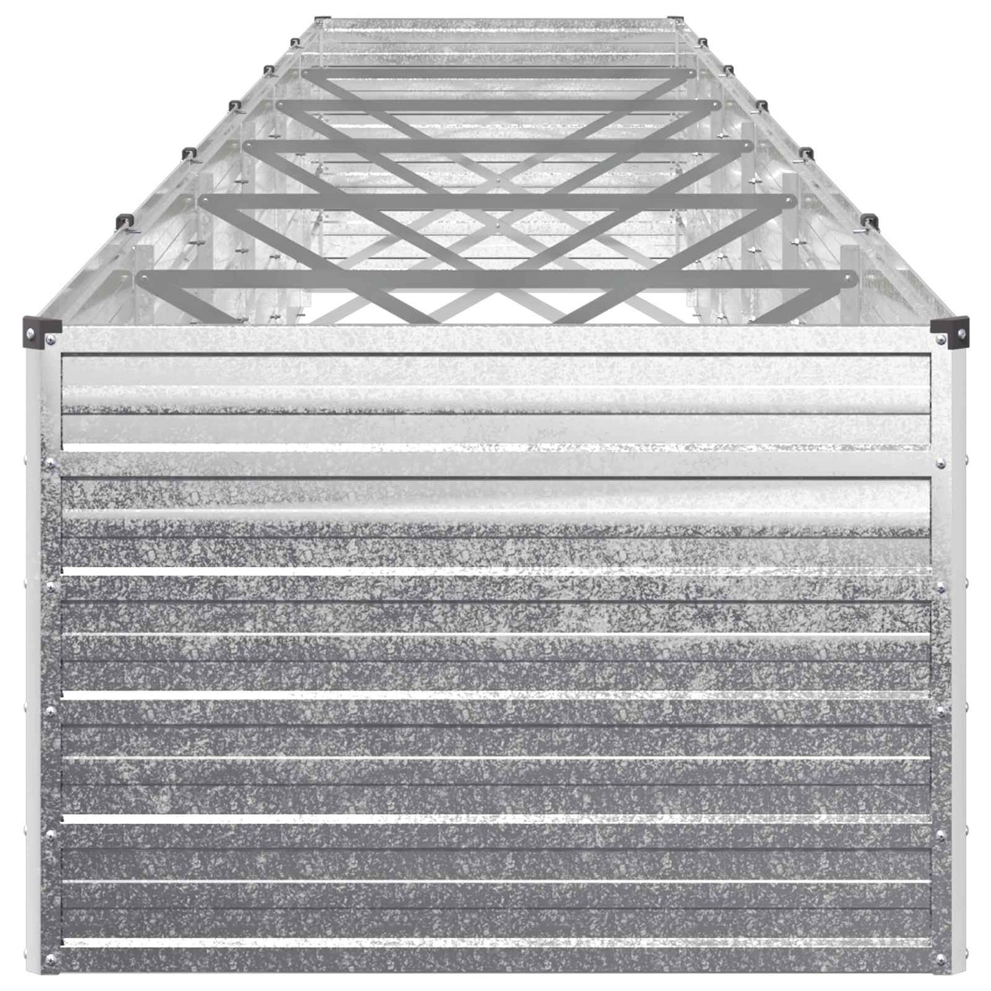 vidaXL Raised Garden Bed Silver 600 x 80 x 55 cm galvanized
