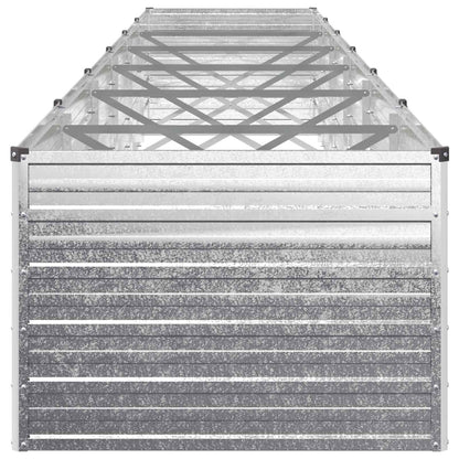 vidaXL Raised Garden Bed Silver 600 x 80 x 55 cm galvanized