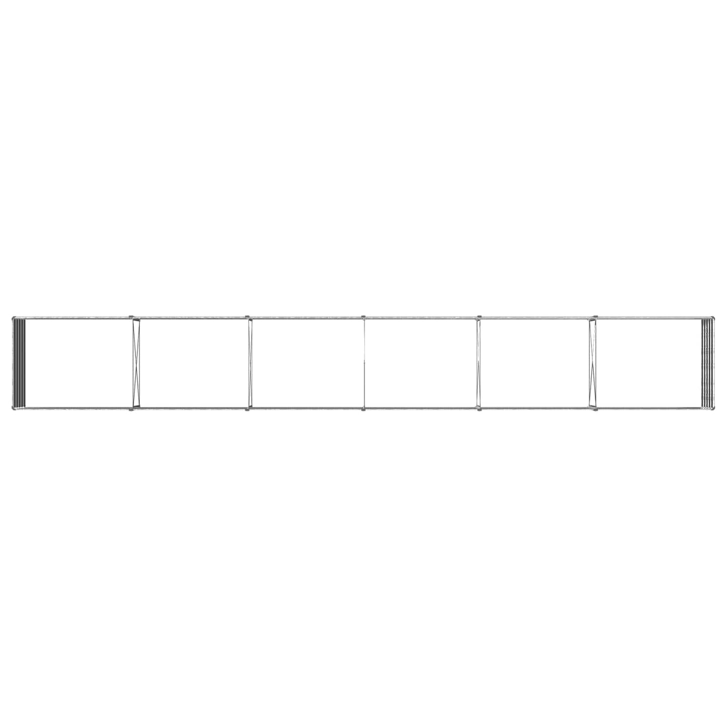 vidaXL Raised Garden Bed Silver 600 x 80 x 55 cm galvanized