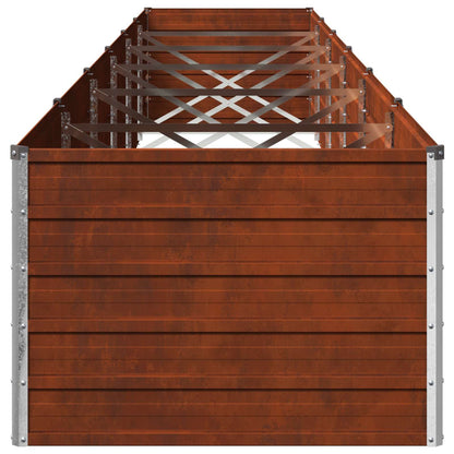 vidaXL Raised Garden Bed Rusty 600 x 80 x 55 cm corton