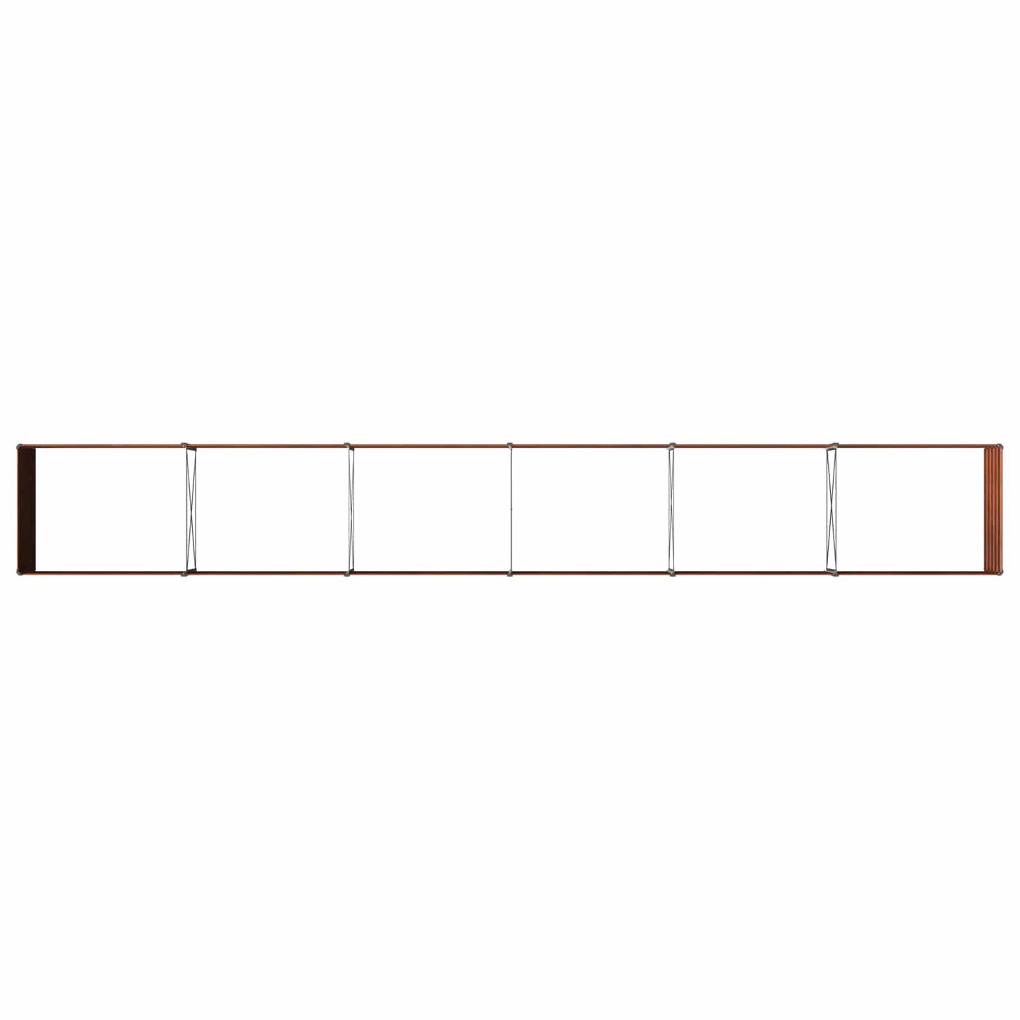 vidaXL Raised Garden Bed Rusty 600 x 80 x 55 cm corton