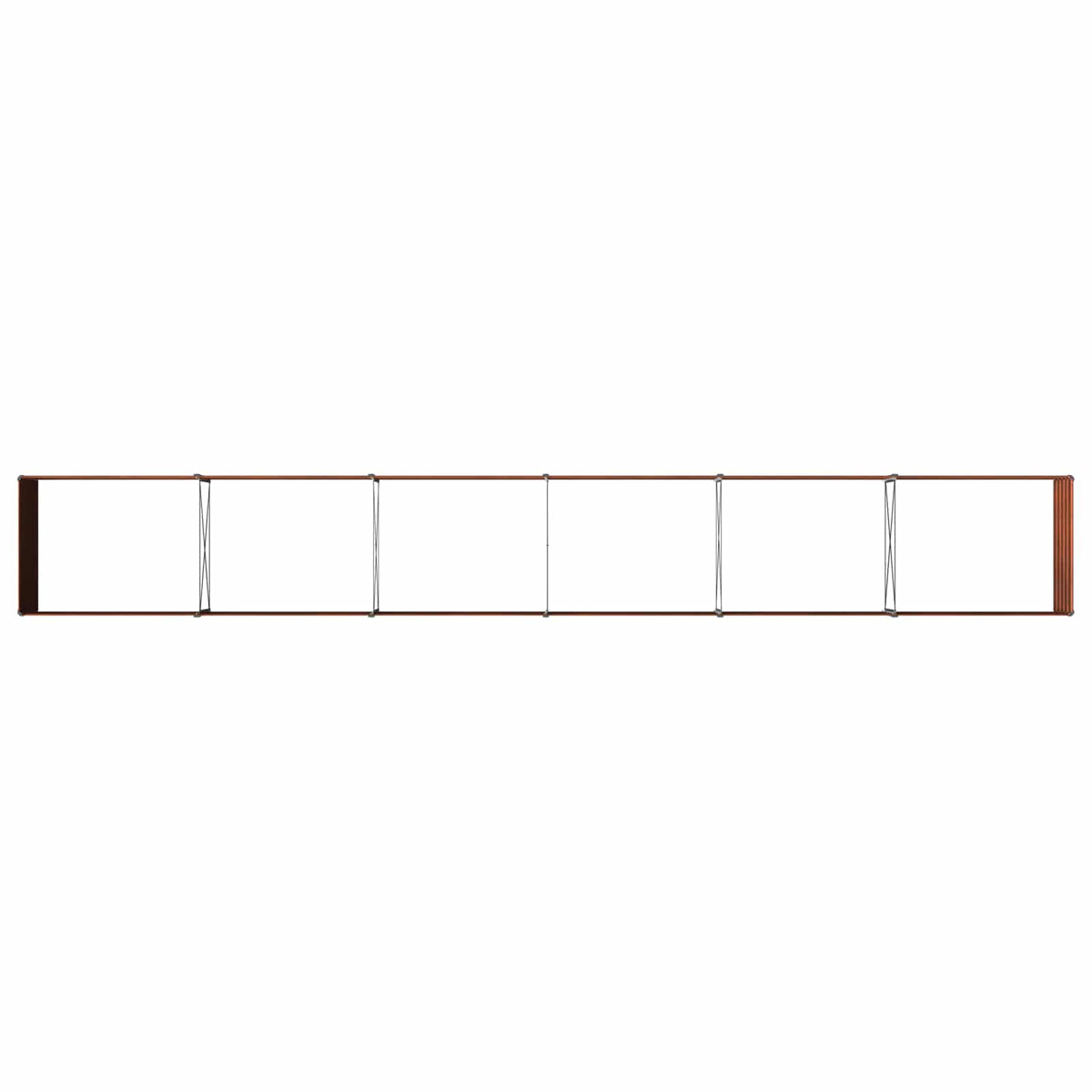vidaXL Raised Garden Bed Weathering Steel 600 x 80 x 55 cm