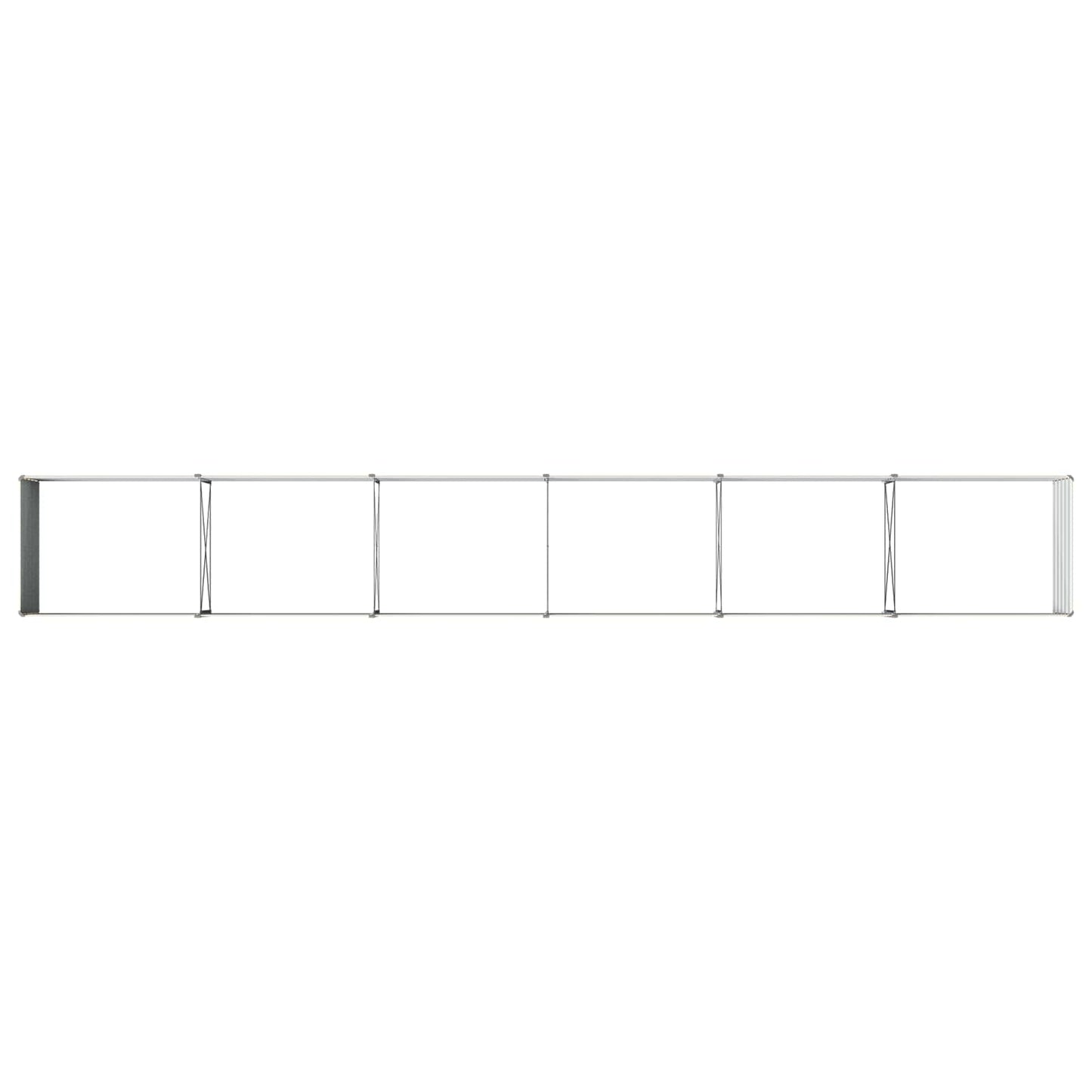 vidaXL Raised Garden Bed Ivory 600 x 80 x 55 cm cold-rolled steel