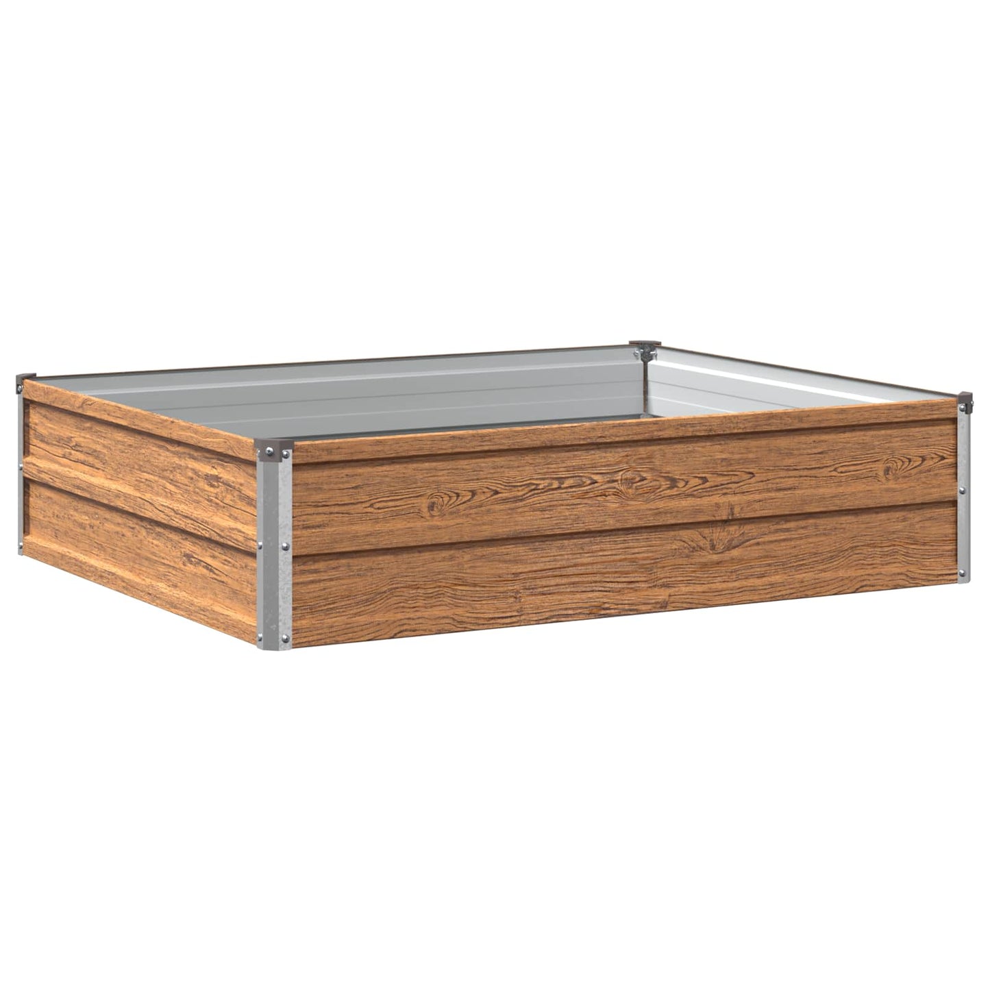 vidaXL Raised Garden Bed Wood Brown 100 x 80 x 24 cm cold-rolled steel