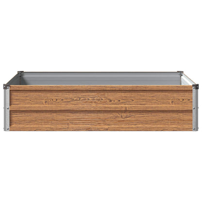 vidaXL Raised Garden Bed Wood Brown 100 x 80 x 24 cm cold-rolled steel
