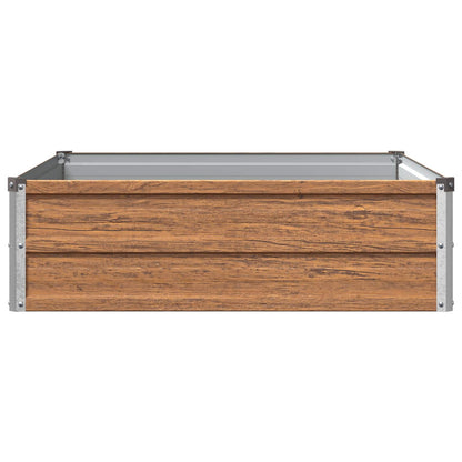 vidaXL Raised Garden Bed Wood Brown 100 x 80 x 24 cm cold-rolled steel