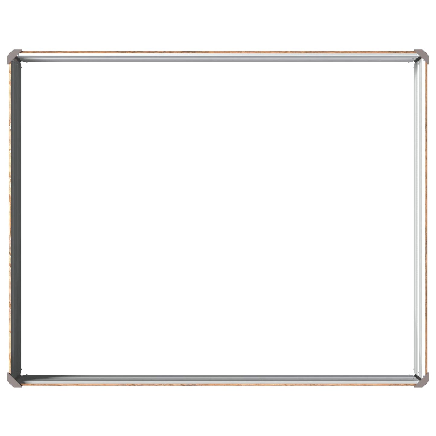 vidaXL Raised Garden Bed Wood Brown 100 x 80 x 24 cm cold-rolled steel