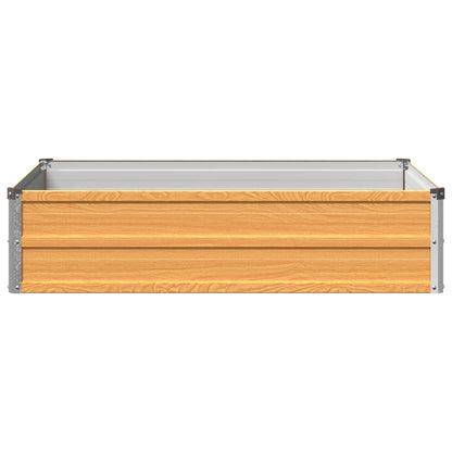 vidaXL Raised Garden Bed Natural 100 x 80 x 24 cm cold-rolled steel