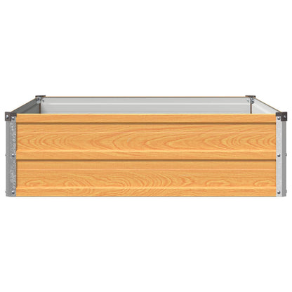 vidaXL Raised Garden Bed Natural 100 x 80 x 24 cm cold-rolled steel
