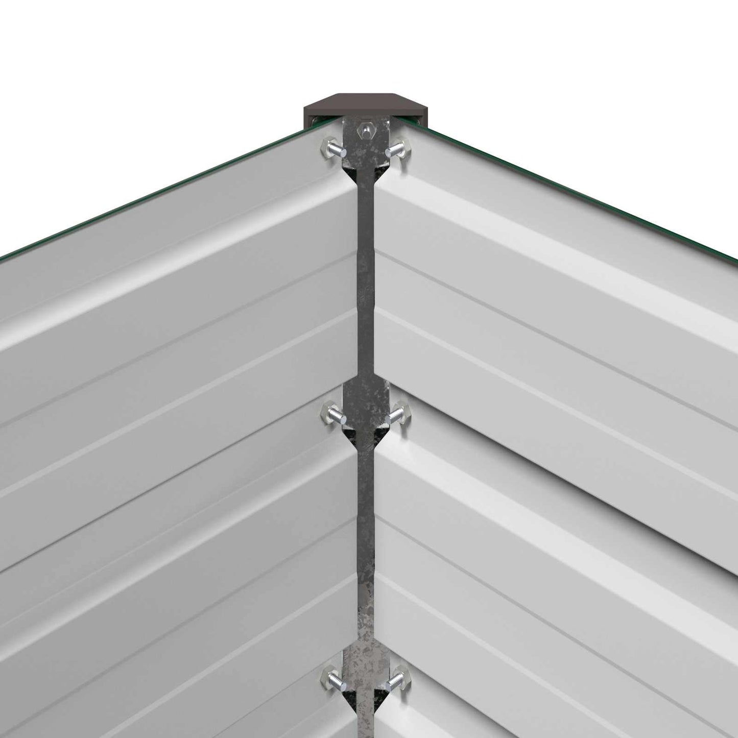 vidaXL Raised Garden Bed Green 100 x 80 x 24 cm cold-rolled steeel