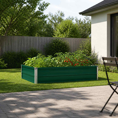 vidaXL Raised Garden Bed Green 100 x 80 x 24 cm cold-rolled steeel