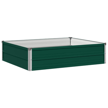 vidaXL Raised Garden Bed Green 100 x 80 x 24 cm cold-rolled steeel