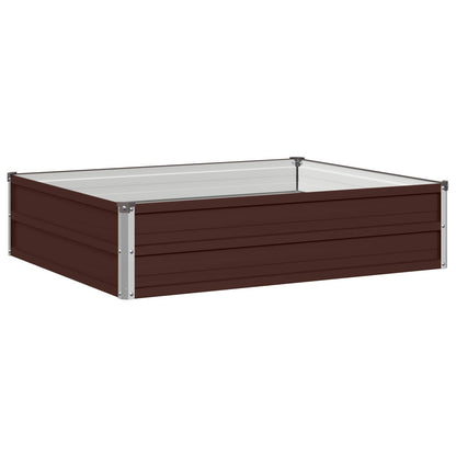 vidaXL Raised Garden Bed Brown 100 x 80 x 24 cm cold-rolled steel