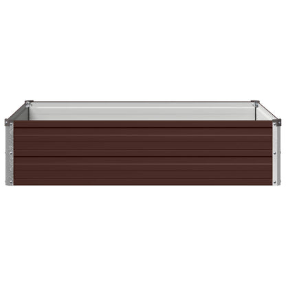 vidaXL Raised Garden Bed Brown 100 x 80 x 24 cm cold-rolled steel