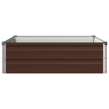 vidaXL Raised Garden Bed Brown 100 x 80 x 24 cm cold-rolled steel