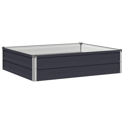 vidaXL Raised Garden Bed Anthracite 100 x 80 x 24 cm cold-rolled steel