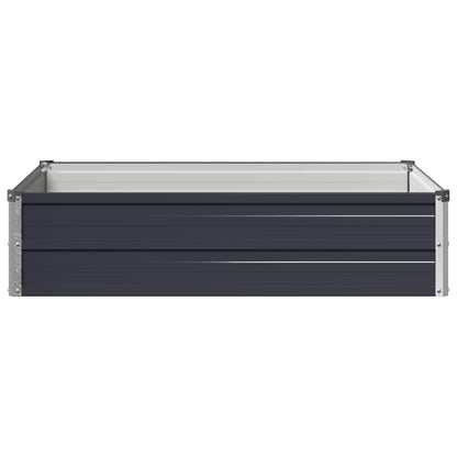 vidaXL Raised Garden Bed Anthracite 100 x 80 x 24 cm cold-rolled steel