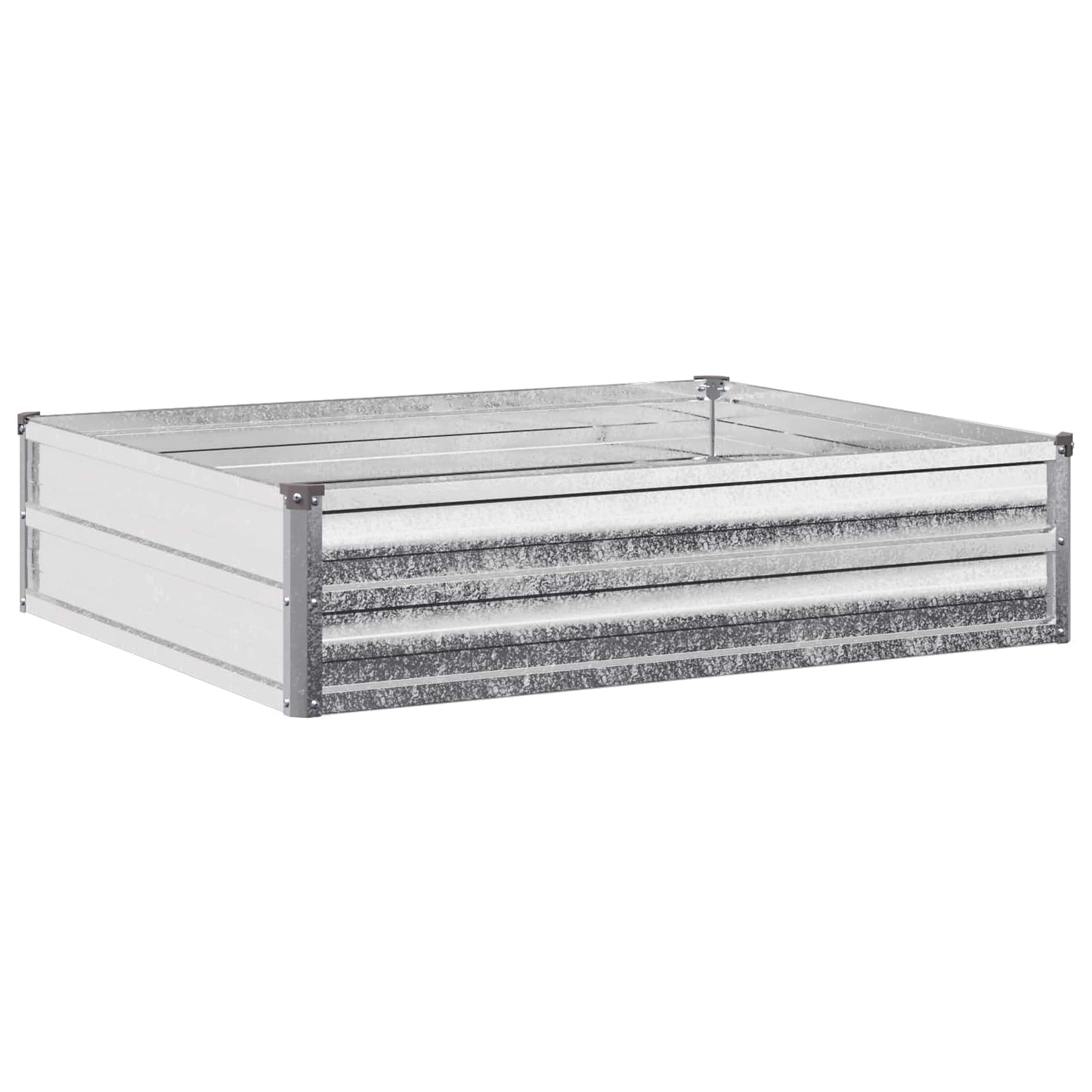 vidaXL Raised Garden Bed Silver 100 x 80 x 24 cm galvanized