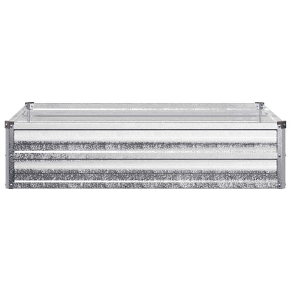 vidaXL Raised Garden Bed Silver 100 x 80 x 24 cm galvanized