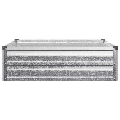 vidaXL Raised Garden Bed Silver 100 x 80 x 24 cm galvanized
