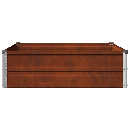vidaXL Raised Garden Bed Rusty 100 x 80 x 24 cm corton