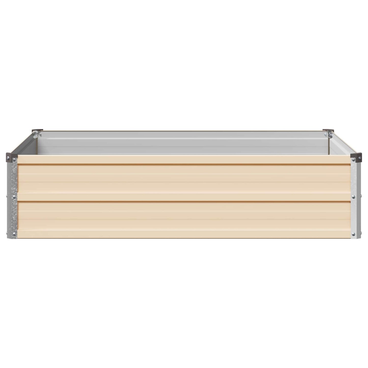 vidaXL Raised Garden Bed Ivory 100 x 80 x 24 cm cold-rolled steel