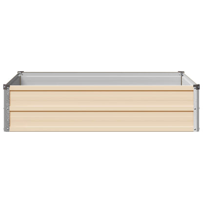 vidaXL Raised Garden Bed Ivory 100 x 80 x 24 cm cold-rolled steel