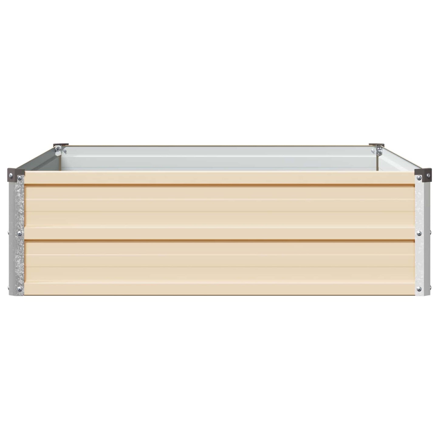 vidaXL Raised Garden Bed Ivory 100 x 80 x 24 cm cold-rolled steel