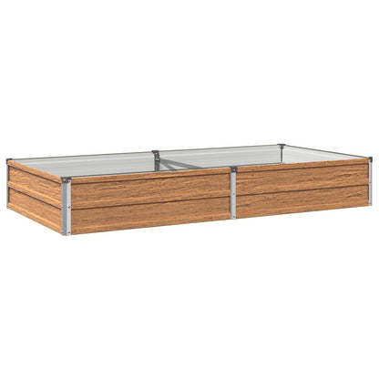 vidaXL Raised Garden Bed Wood Brown 160 x 80 x 24 cm cold-rolled steel