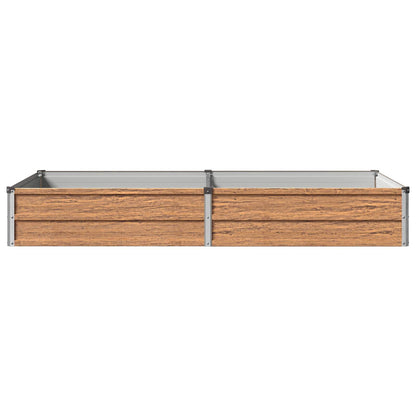 vidaXL Raised Garden Bed Wood Brown 160 x 80 x 24 cm cold-rolled steel