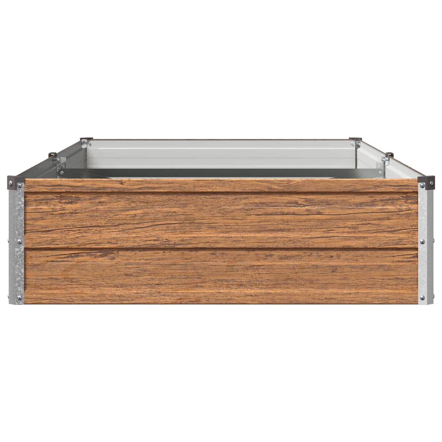 vidaXL Raised Garden Bed Wood Brown 160 x 80 x 24 cm cold-rolled steel