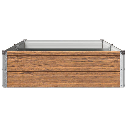 vidaXL Raised Garden Bed Wood Brown 160 x 80 x 24 cm cold-rolled steel