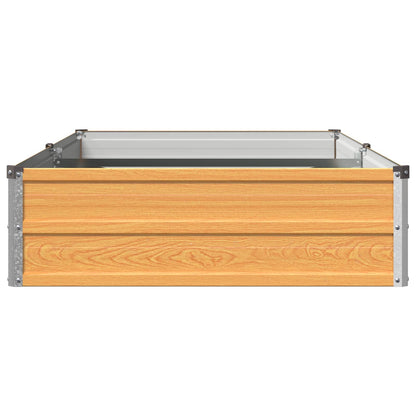 vidaXL Raised Garden Bed Natural 160 x 80 x 24 cm cold-rolled steel
