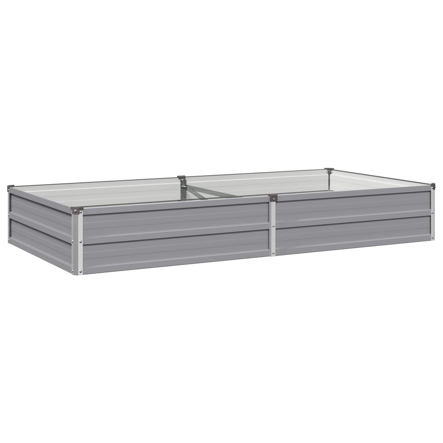 vidaXL Raised Garden Bed Grey 160 x 80 x 24 cm cold-rolled steel