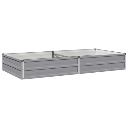 vidaXL Raised Garden Bed Grey 160 x 80 x 24 cm cold-rolled steel