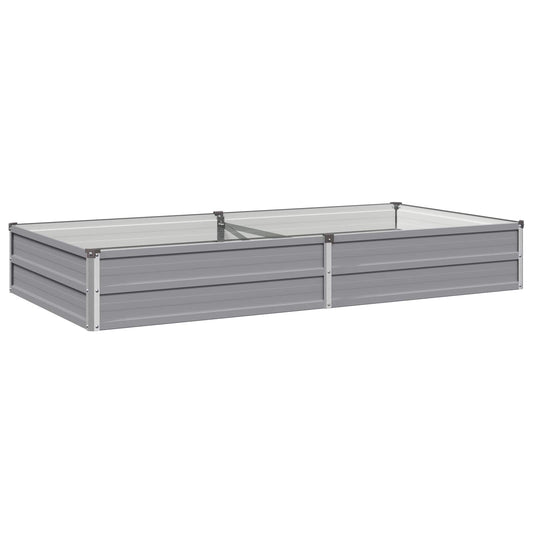 vidaXL Raised Garden Bed Grey 160 x 80 x 24 cm cold-rolled steel