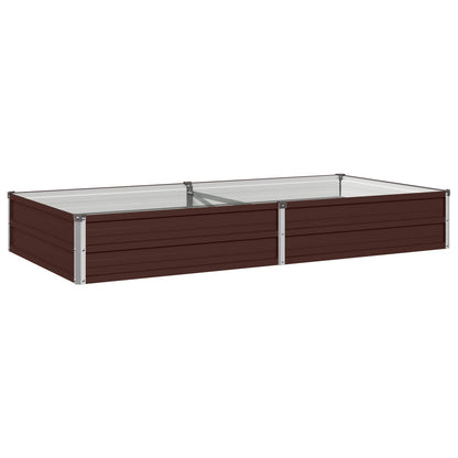vidaXL Raised Garden Bed Brown 160 x 80 x 24 cm cold-rolled steel