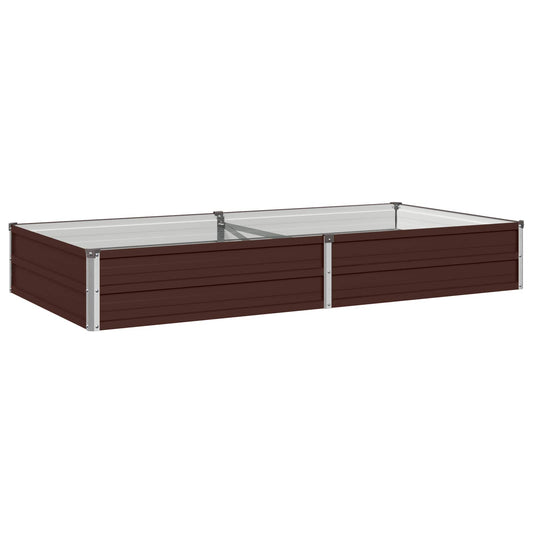 vidaXL Raised Garden Bed Brown 160 x 80 x 24 cm cold-rolled steel