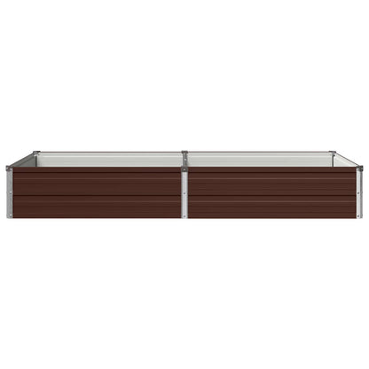 vidaXL Raised Garden Bed Brown 160 x 80 x 24 cm cold-rolled steel