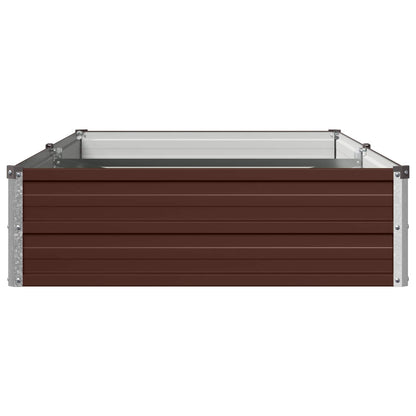 vidaXL Raised Garden Bed Brown 160 x 80 x 24 cm cold-rolled steel