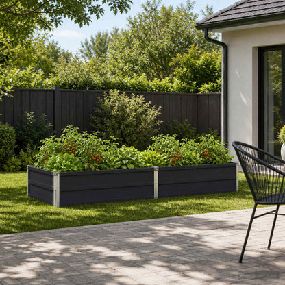 vidaXL Raised Garden Bed Anthracite 160 x 80 x 24 cm cold-rolled steel