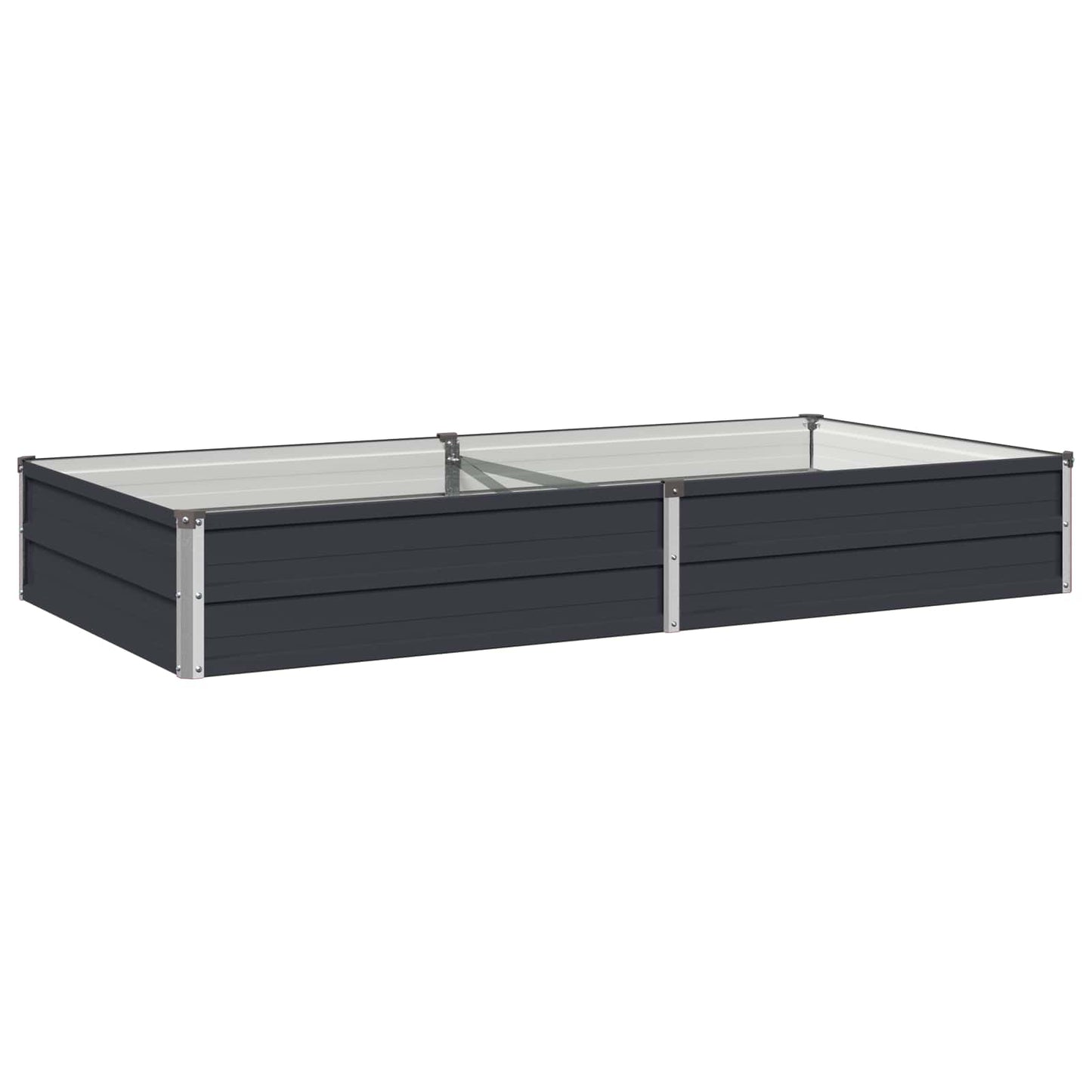vidaXL Raised Garden Bed Anthracite 160 x 80 x 24 cm cold-rolled steel