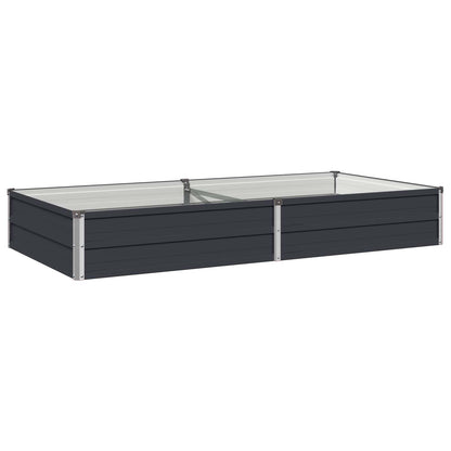 vidaXL Raised Garden Bed Anthracite 160 x 80 x 24 cm cold-rolled steel