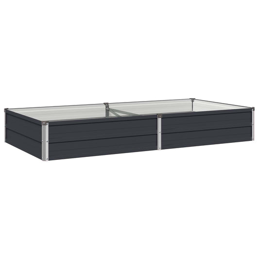 vidaXL Raised Garden Bed Anthracite 160 x 80 x 24 cm cold-rolled steel
