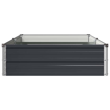 vidaXL Raised Garden Bed Anthracite 160 x 80 x 24 cm cold-rolled steel
